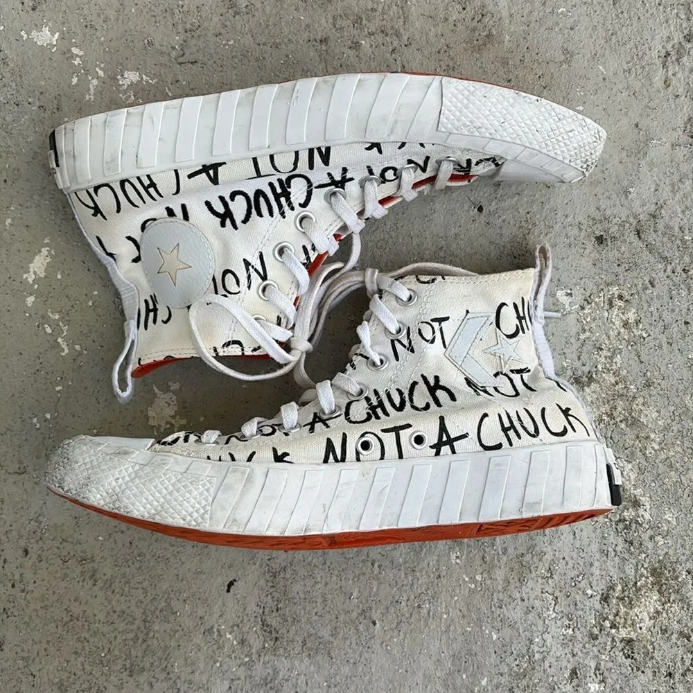Converse High-Top Sneakers with Graphic Text UNT1TL3D